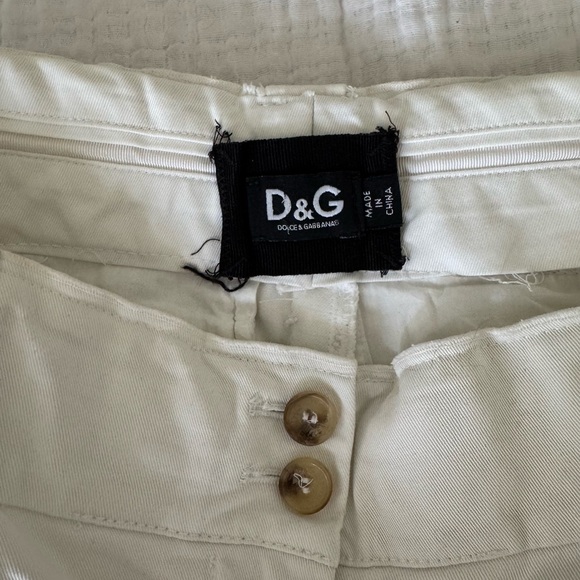 D&G Dolce & Gabbana White Cargo-Style Jeans / Pants (Italian Size 42 / US 6/8) - Picture 2 of 5
